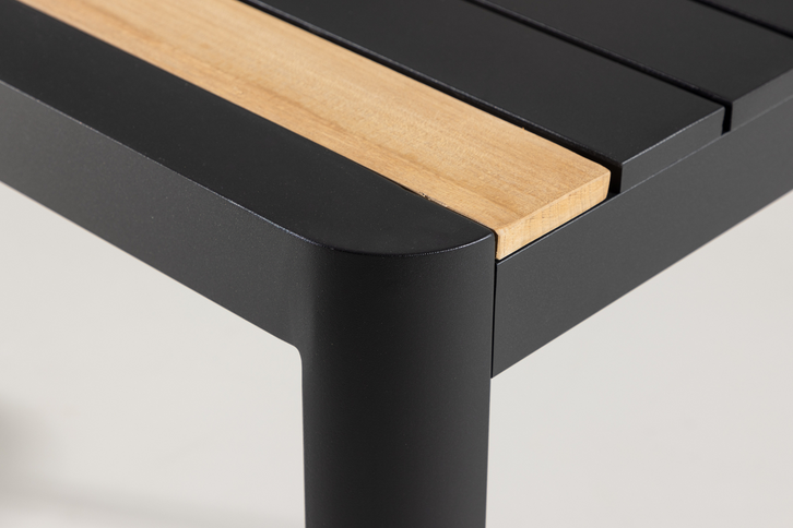 Venture Home Togo Rektangulära Matbord Utomhus Svart 100 x 200
