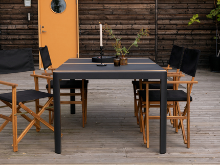 Venture Home Togo Rektangulärt Matbord Utomhus Svart 90 x 150