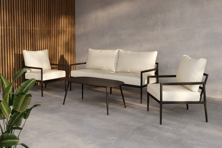 Venture Home Taromina Loungeset Svart Utomhus