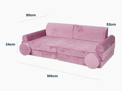 MeowBaby Premium barnsoffa, rosa