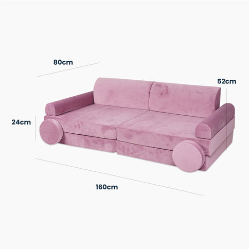 MeowBaby Premium barnsoffa, rosa