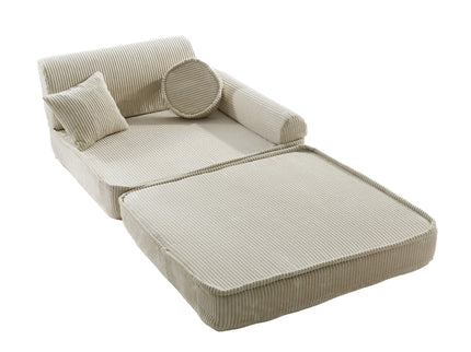 MeowBaby Premium Manchester Barnsoffa Ecru