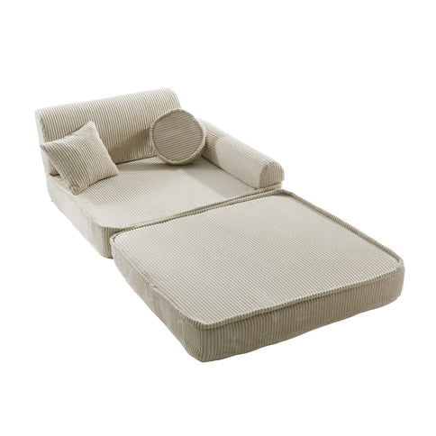 MeowBaby Premium Manchester Barnsoffa Ecru