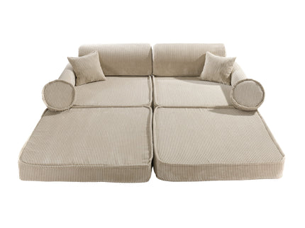 MeowBaby Premium Manchester Barnsoffa Ecru