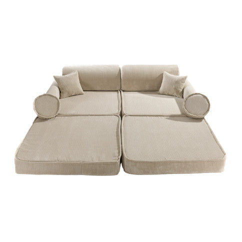 MeowBaby Premium Manchester Barnsoffa Ecru