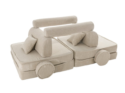 MeowBaby Premium Manchester Barnsoffa Ecru
