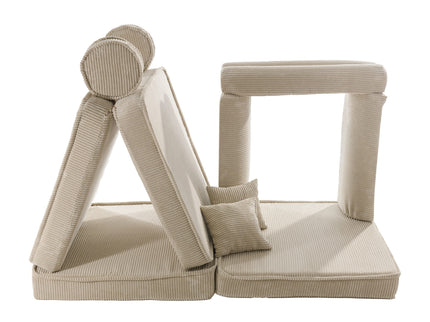 MeowBaby Premium Manchester Barnsoffa Ecru