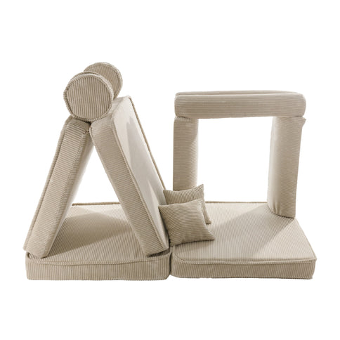 MeowBaby Premium Manchester Barnsoffa Ecru