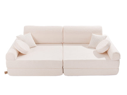 MeowBaby Boucle, Premium Play Soffa, Vit