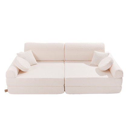 MeowBaby Boucle, Premium Play Soffa, Vit
