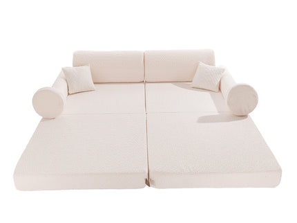 MeowBaby Boucle, Premium Play Soffa, Vit