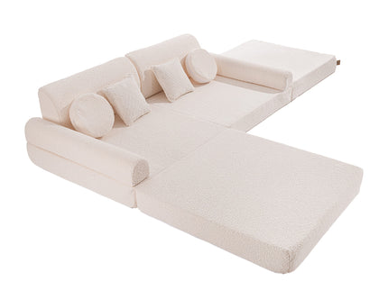 MeowBaby Boucle, Premium Play Soffa, Vit