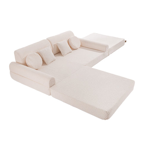 MeowBaby Boucle, Premium Play Soffa, Vit