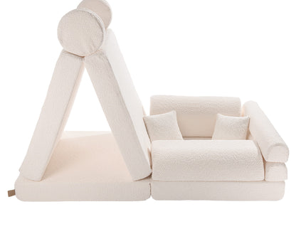 MeowBaby Boucle, Premium Play Soffa, Vit
