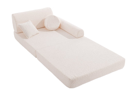MeowBaby Boucle, Premium Play Soffa, Vit