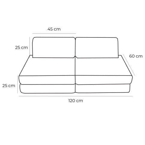 MeowBaby Pocket Sofa Basic Ecru