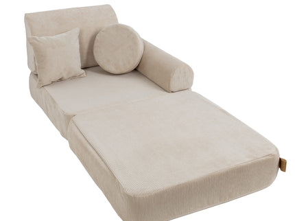 MeowBaby Pocket Sofa Plus Slimcord Ecru