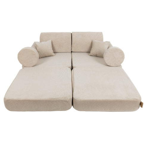 MeowBaby Pocket Sofa Plus Slimcord Ecru