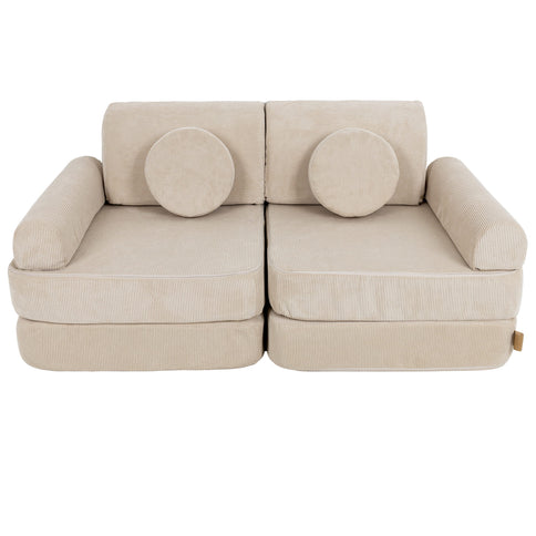 MeowBaby Pocket Sofa Plus Slimcord Ecru