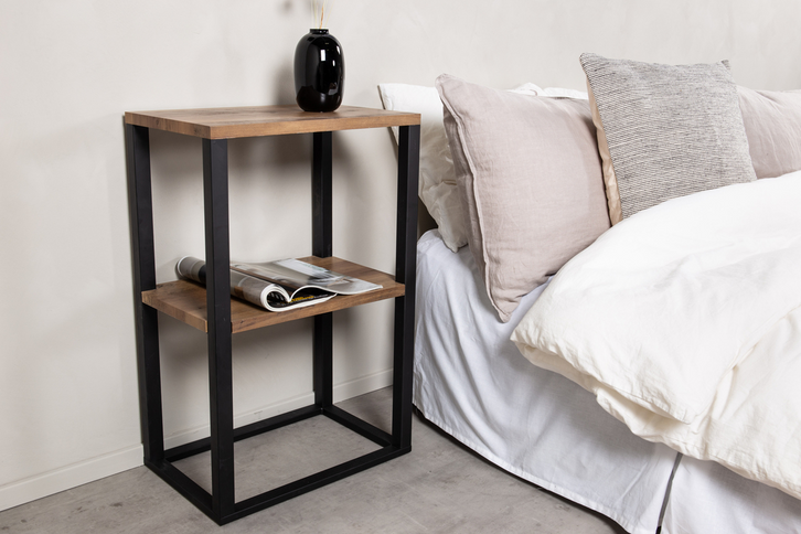 Venture Home Rise Sängbord 70 x 45 x 30 Svart/Brun
