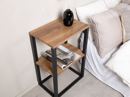 Venture Home Rise Sängbord 70 x 45 x 30 Svart/Brun