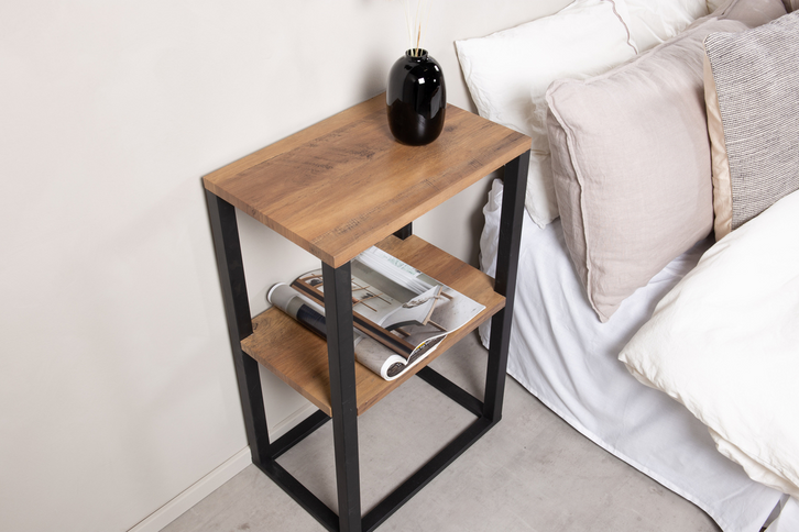 Venture Home Rise Sängbord 70 x 45 x 30 Svart/Brun