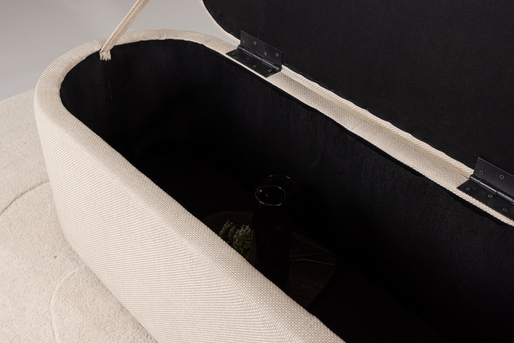 Venture Home Potenza Ottoman 50 x 130 x 47 Off-white