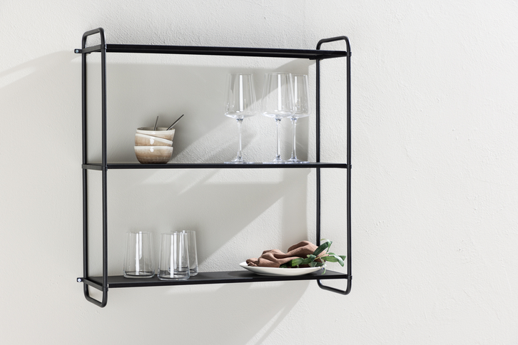 Venture Home Lyon Vägghylla 62 x 63 Svart