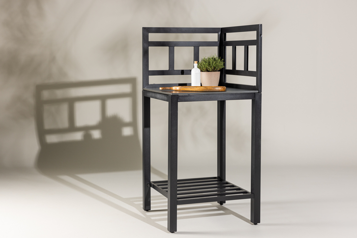Venture Home Alicante Utekök Svart 60 × 60 × 128 cm