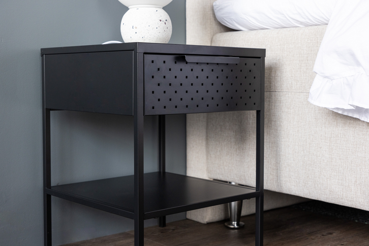 Venture Home Sacramento Sängbord 40 x 40 Svart