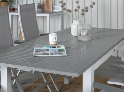 Venture Home Albany Rektangulärt Matbord Utomhus Vit 74 x 152 x 90