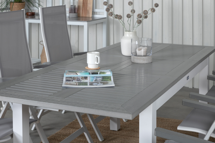 Venture Home Albany Rektangulärt Matbord Utomhus Vit 74 x 152 x 90
