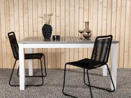Venture Home Albany Rektangulärt Matbord Utomhus Vit 74 x 152 x 90