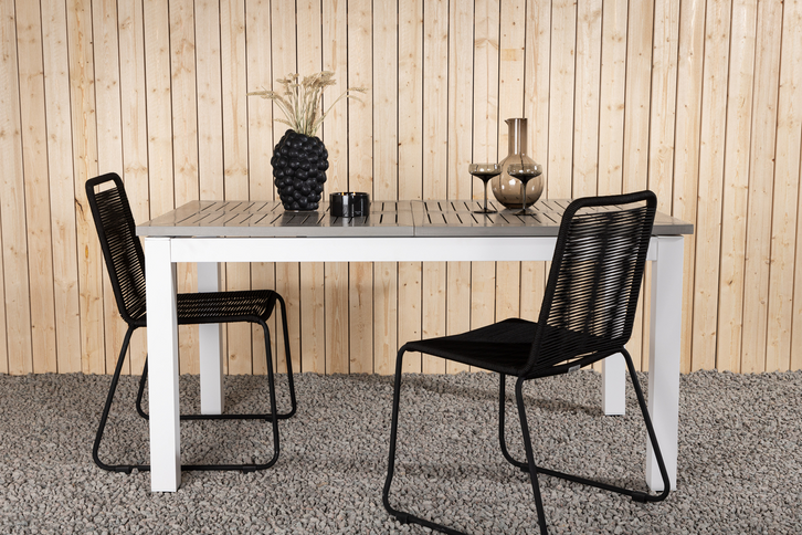 Venture Home Albany Rektangulärt Matbord Utomhus Vit 74 x 152 x 90