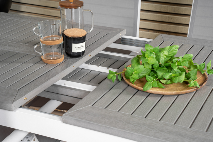 Venture Home Albany Rektangulärt Matbord Utomhus Vit 74 x 152 x 90