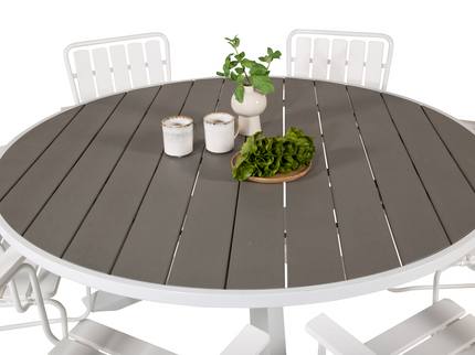 Venture Home Parma Runt Matbord Utomhus Vit