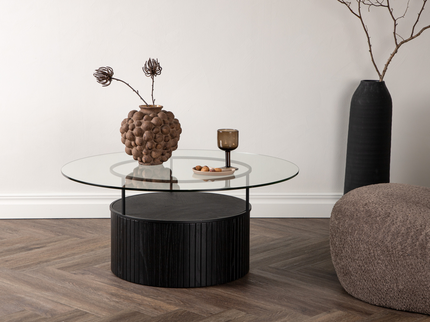 Furniture Fashion Bovall Soffbord Ø90 Svart