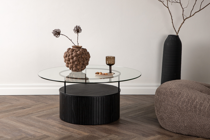 Furniture Fashion Bovall Soffbord Ø90 Svart