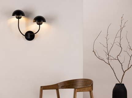 Vind Lyckorna Vägglampa Svart