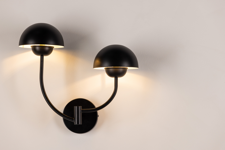Vind Lyckorna Vägglampa Svart