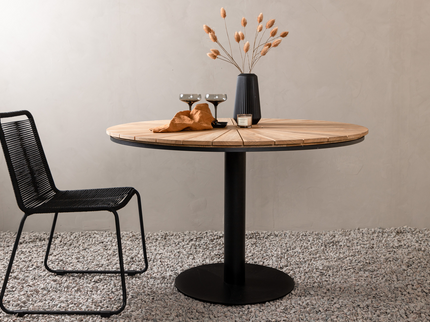 Venture Home Croft Runt Matbord Utomhus Svart