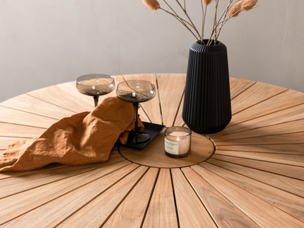 Venture Home Croft Runt Matbord Utomhus Svart
