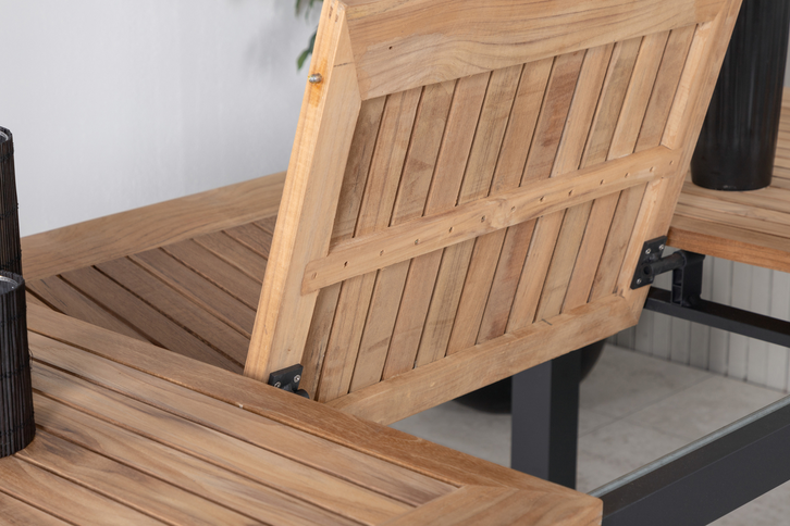 Venture Home Panama Rektangulärt Matbord Utomhus Svart 75 x 210 x 90