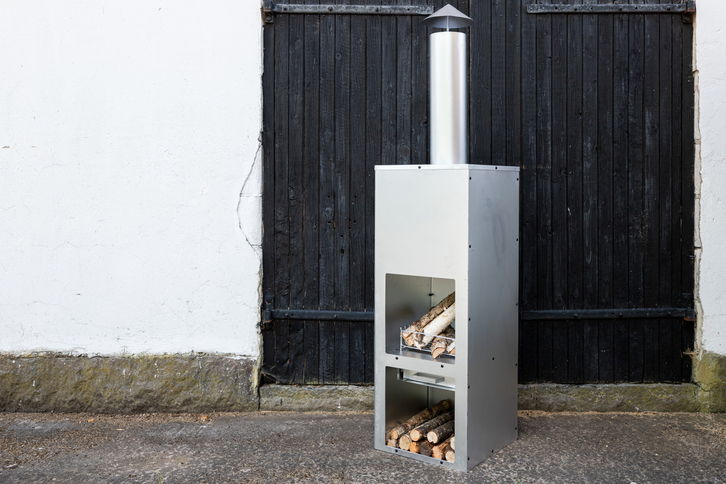 Venture Home Makarima Eldstad 45 x 45 x 199 Silver