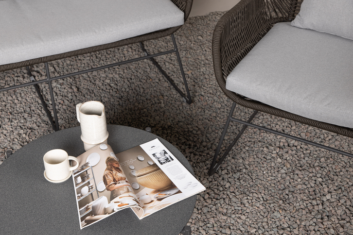 Venture Home Davao Soffgrupp Mörkgrå/Brun Utomhus