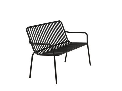 Venture Home Peking Bänksoffa 130 x 64 Svart Utomhus