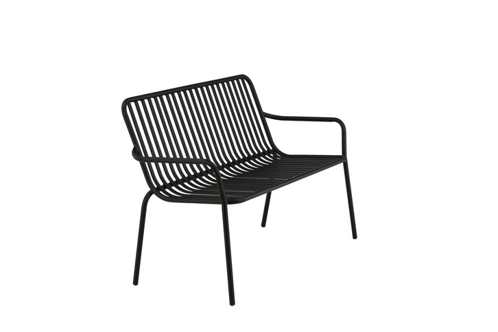 Venture Home Peking Bänksoffa 130 x 64 Svart Utomhus