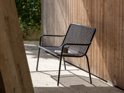 Venture Home Peking Bänksoffa 130 x 64 Svart Utomhus