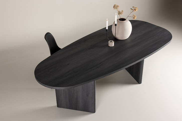 Venture Home Grönvik Ovalt Matbord 100 x 220 Svart