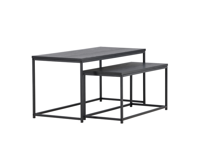 Venture Home Staal Soffbord Bord 1: 43x100 cm Bord 2: 33x75cm Svart